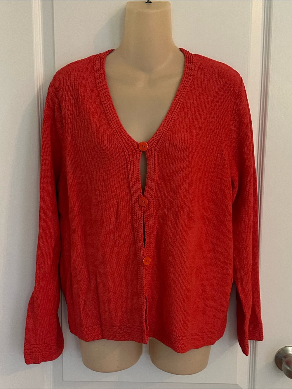 Sigrid Olsen Sport Button Up Colorful l Knitted Cardigan Womens Large